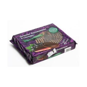 Печенье Кинельский кондитер Кико в темной глазури с черной смородиной, 1,2кг