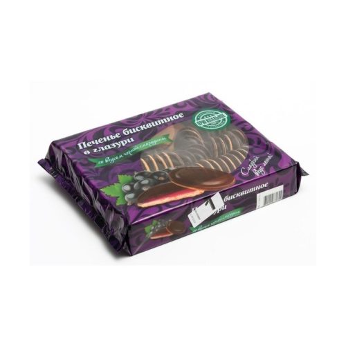 Печенье Кинельский кондитер Кико в темной глазури с черной смородиной, 1,2кг