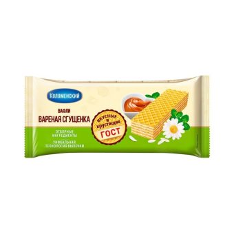 Вафли Коломенское Вкус вареная сгущенка, 240г