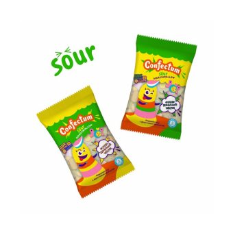 Маршмеллоу Конфектум Кислый КубРолл с ароматом маракуйя-лайм, лимон, 90г