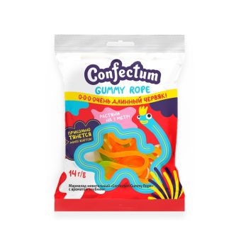 Мармелад жевательный Конфектум Гумми Роуп с ароматом клубники, 14г