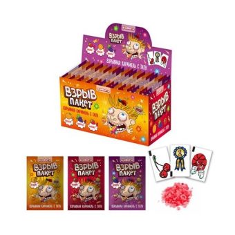 Карамель Конфитой взрывная Взрыв пакет с тату, 3г