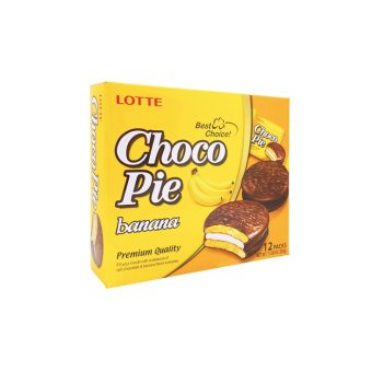 Пирожное Лотте Чоко Пай в шоколадной глазури банановый, 336г