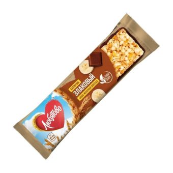 Батончик злаковый Любятово банан-молочный шоколад, 27г