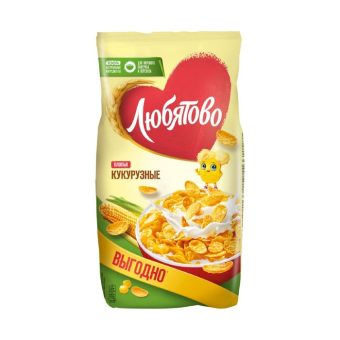 Хлопья кукурузные Любятово, 600г