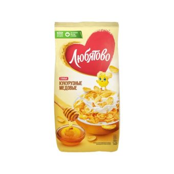 Хлопья кукурузные Любятово медовые, 250г