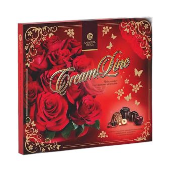 Конфеты Карусель вкуса Марми с кремовой начинкой с шоколадом, вишнёй и орехами (ассорти цветов), 340г