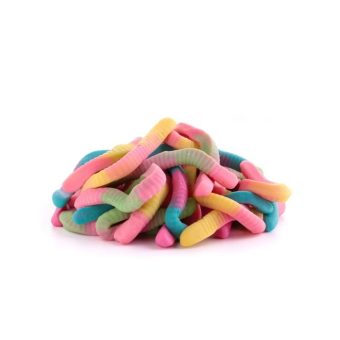 Жевательные мармеладки Марми в форме неоновых червей (кислые), 1,8кг