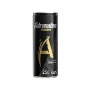 Энергетик Adrenaline (Адреналин) Rush, чёрный, 0.25 л