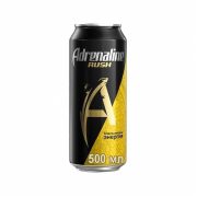 Энергетик Adrenaline (Адреналин) Rush апельсиновая энергия Juicy, чёрный, 0.449 л