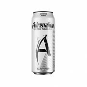 Энергетик Adrenaline (Адреналин) Zero Sugar, серебристый, 0.449 л