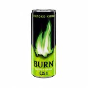 Энергетик Burn (Бёрн) яблоко киви, жёлтый, 0.33 л
