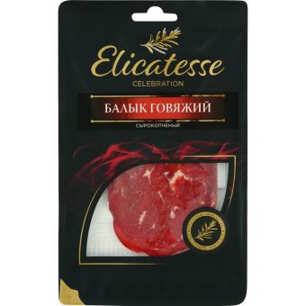 Балык Эликатессе говяжий, сырокопчёный, 100 г
