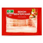 Бекон Венгерский нарезка, варёно-копчёный, 400 г