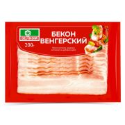 Бекон Венгерский нарезка, варёно-копчёный, 400 г