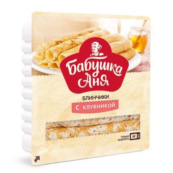 Блинчики Бабушка Аня с клубникой, 360 г