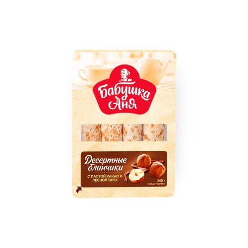 Блинчики Бабушка Аня с пастой с какао и лесным орехом, 240 г