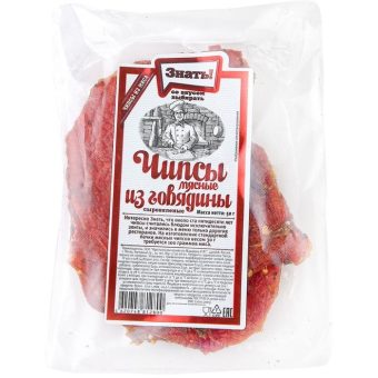 Чипсы Знать мясные из свинины, сыровяленые, 50 г