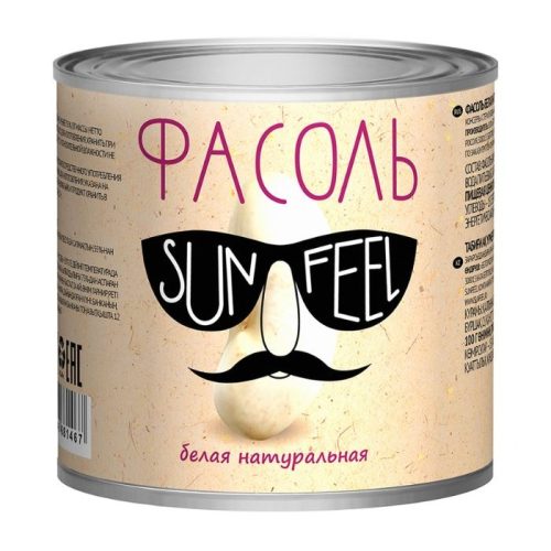 Фасоль белая Sunfeel, 425 г