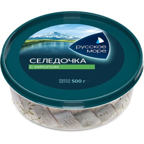 Сельдь Русское море, с укропом в масле, 500 г