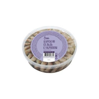 Сельдь тихоокеанская слабосолёная с укропом в масле, 200 г