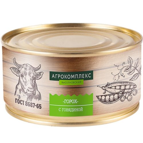 Горох с говядиной консервированный, 325 г