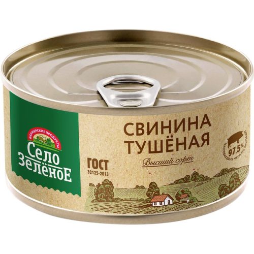 Говядина Село Зелёное тушёная в/с, 325 г