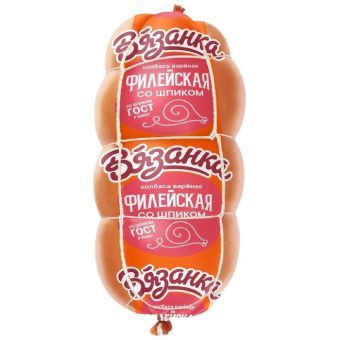 Колбаса Вязанка Филейская со шпиком, варёная, 350 г