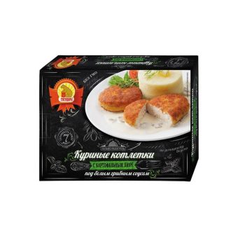 Котлеты Государь-суп куриные с картофельным пюре под белым грибным соусом, 300 г