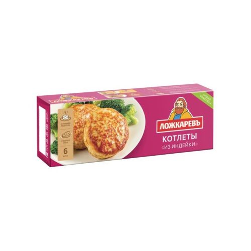 Котлеты Ложкарёвъ из индейки, 400 г