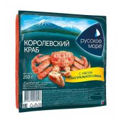Крабовые палочки Русское море Кролевский краб с мясом краба, 250 г