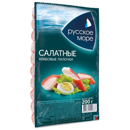 Крабовые палочки Русское море Салатные охлаждённые, 100 г