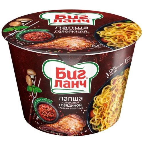 Лапша БигЛанч с говядиной и грибами, 90 г