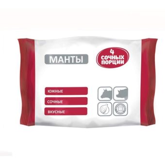 Манты Южные 4 сочные порции, 800 г