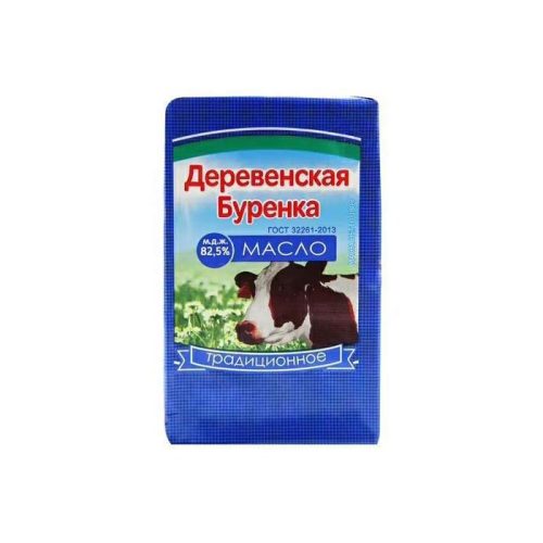 Масло Деревенская бурёнка сладкосливочное несолёное 82.5%, 180 г