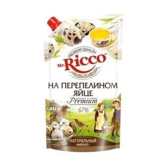 Майонез Мистер Рикко на перепелином яйце Органик, 400 мл