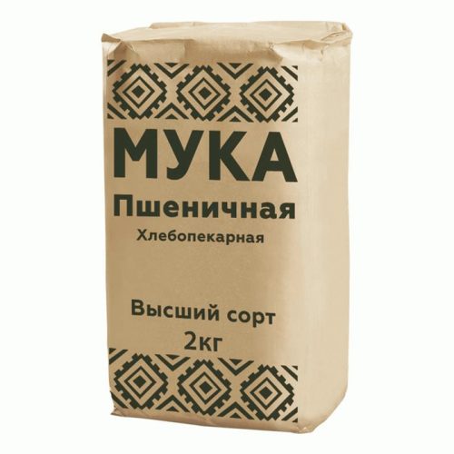 Мука пшеничная Агрокомплекс хлебопекарная высший сорт, 2 кг