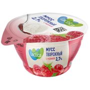 Творог мусс с малиной 2.7%, 115 г