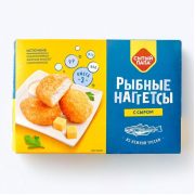 Наггетсы Сытый Папа рыбные тресковые с сыром, 250 г