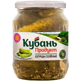 Огурцы солёные Кубань Продукт, 680 г