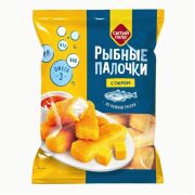 Палочки рыбные Сытый папа тресковые с сыром, 375 г