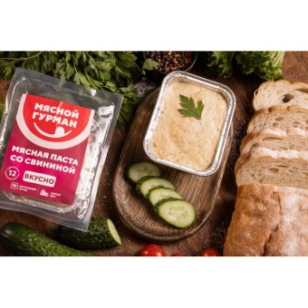 Паста Мясной Гурман мясная со свининой категория Б, варёная, 200 г