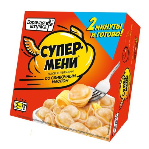 Пельмени Горячая штучка со сливочным маслом Супермени, 200 г