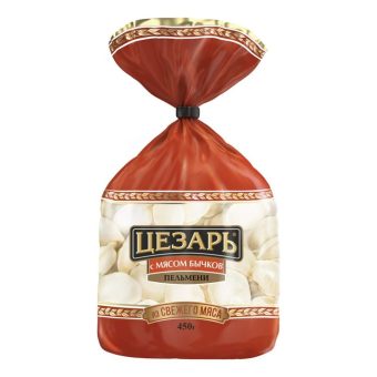 Пельмени Цезарь с мясом бычков, 450 г