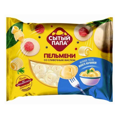Пельмени Сытый Папа СПСЖ со сливочным маслом, 700 г