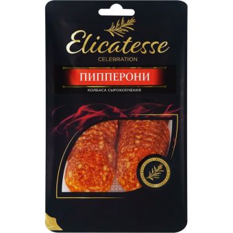 Пепперони Эликатессе нарезка, сырокопчёная, 100 г