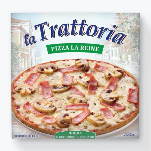 Пицца La Trattoria с ветчиной и грибами, 335 г