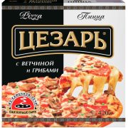 Пицца Цезарь с ветчиной и грибами, 420 г