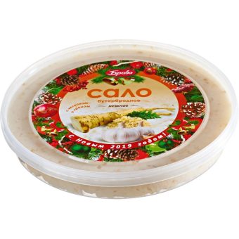 Сало Браво бутербродное нежное с чесноком и хреном, 150 г
