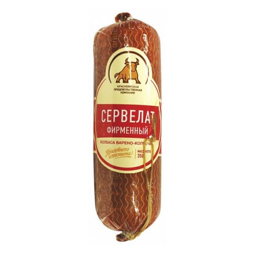 Сервелат Фирменный, варёно-копчёный